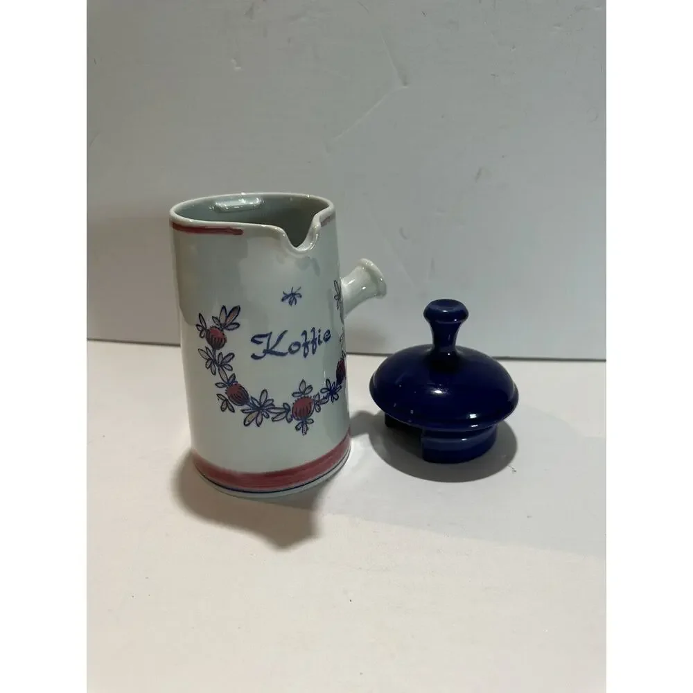 Vintage koffie porcelain pot Zenith 1896‎ Figurine Holland coffe pot w/ lid RARE